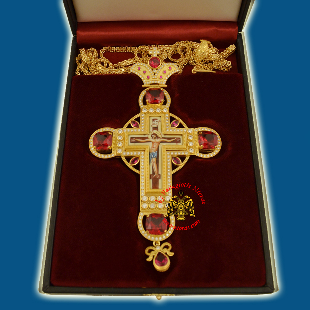 Pectroral Cross Enamel INBI Christ 296