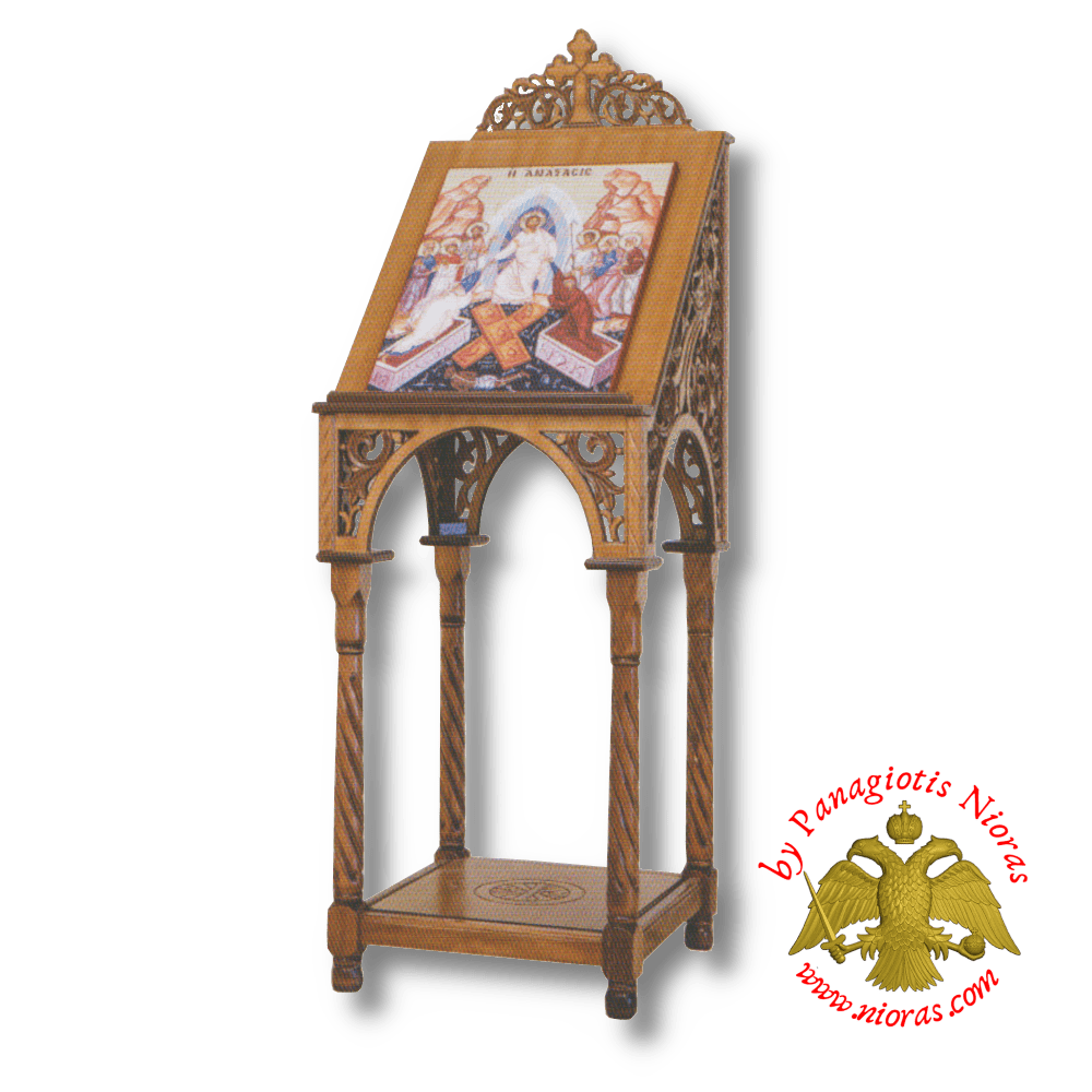 Hand carved Portable Icon Stand Full Carved 60x60x150cm