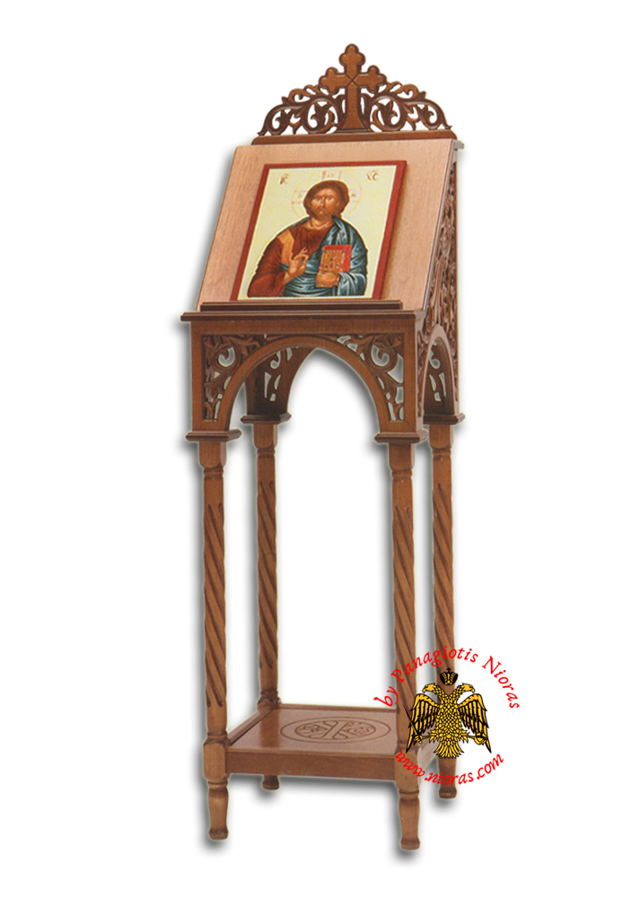 Hand carved Portable Icon Stand B Full Carved