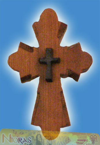 Orthodox Wooden NeckWear Cross With Neck Cord