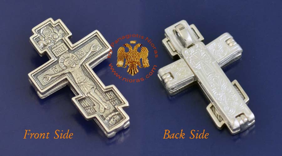 Traditional Russian Orthodox Silver 925 Cross - Russian Small