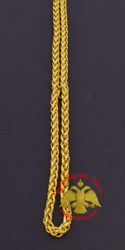 Metal Chain for Orthodox Engolpion or Pectoral Cross Gold Plated 120 cm A'