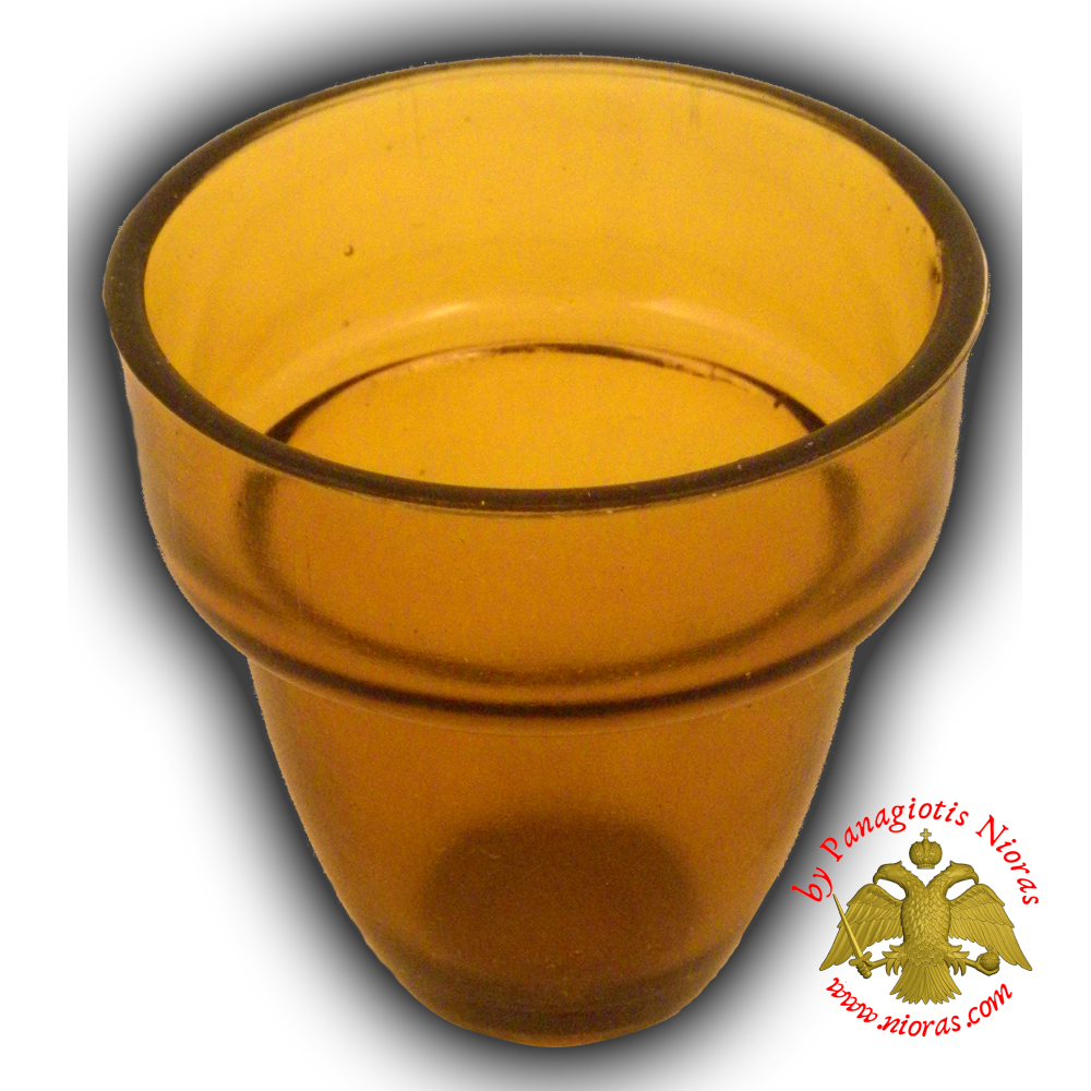 Replacement Oil Candle Glass Cup Design M2 Amber