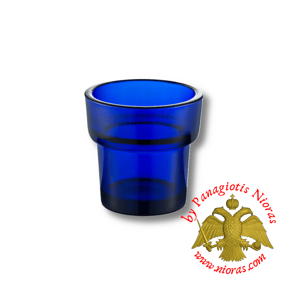 Replacement Oil Candle Glass Cup Design Delta Blue