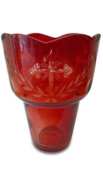 Cross Carved Glass Cups