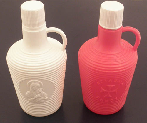 Holy Water Bottle Plastic h:11x5cm SET 10pcs