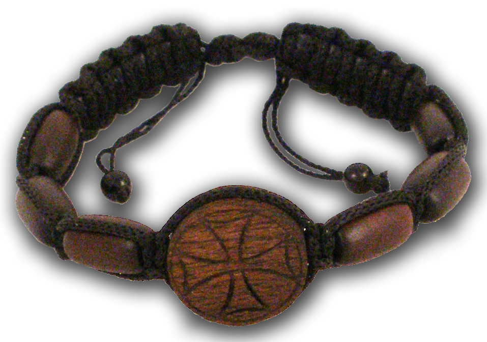 Hand Wrist Praying Rope with Wooden Cross D