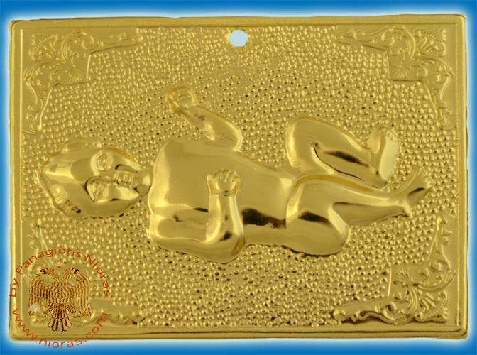 Orthodox Metal Tama Baby ExVoto Gold Plated Milagros