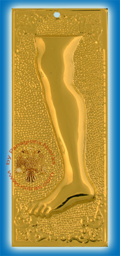 Orthodox Metal Tama Left Leg ExVoto Gold Plated Milagros