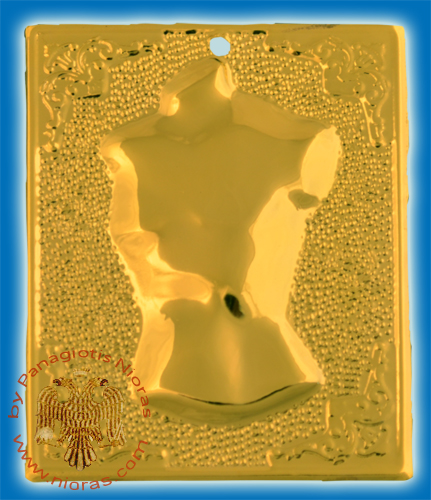 Orthodox Metal Tama Male Breast ExVoto Gold Plated Milagros