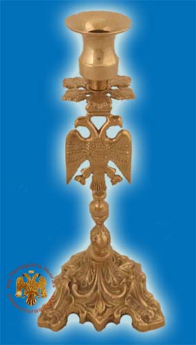 Altar Holy Table Candle Stand Eagle Design Brass Plated