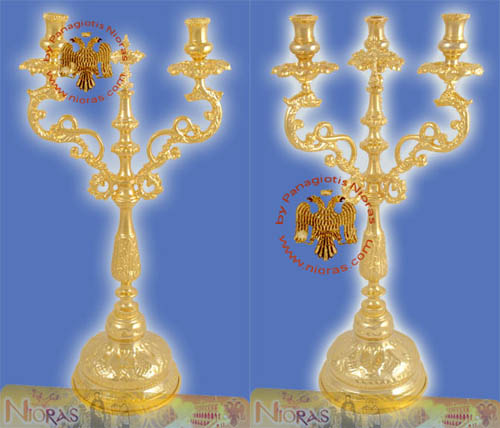 Orthodox Church Dragons Holy Table Candle Stand Set DikeroTrikero 30cm