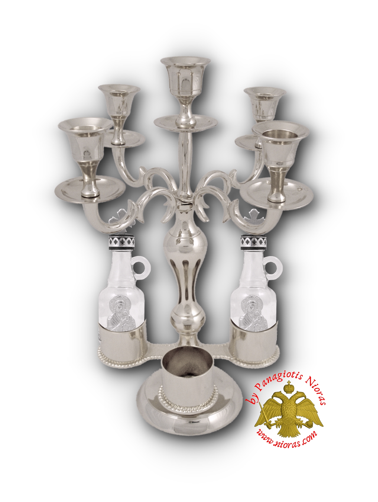 Holy Table Candle Stand for Artoklasia Nickel Plated