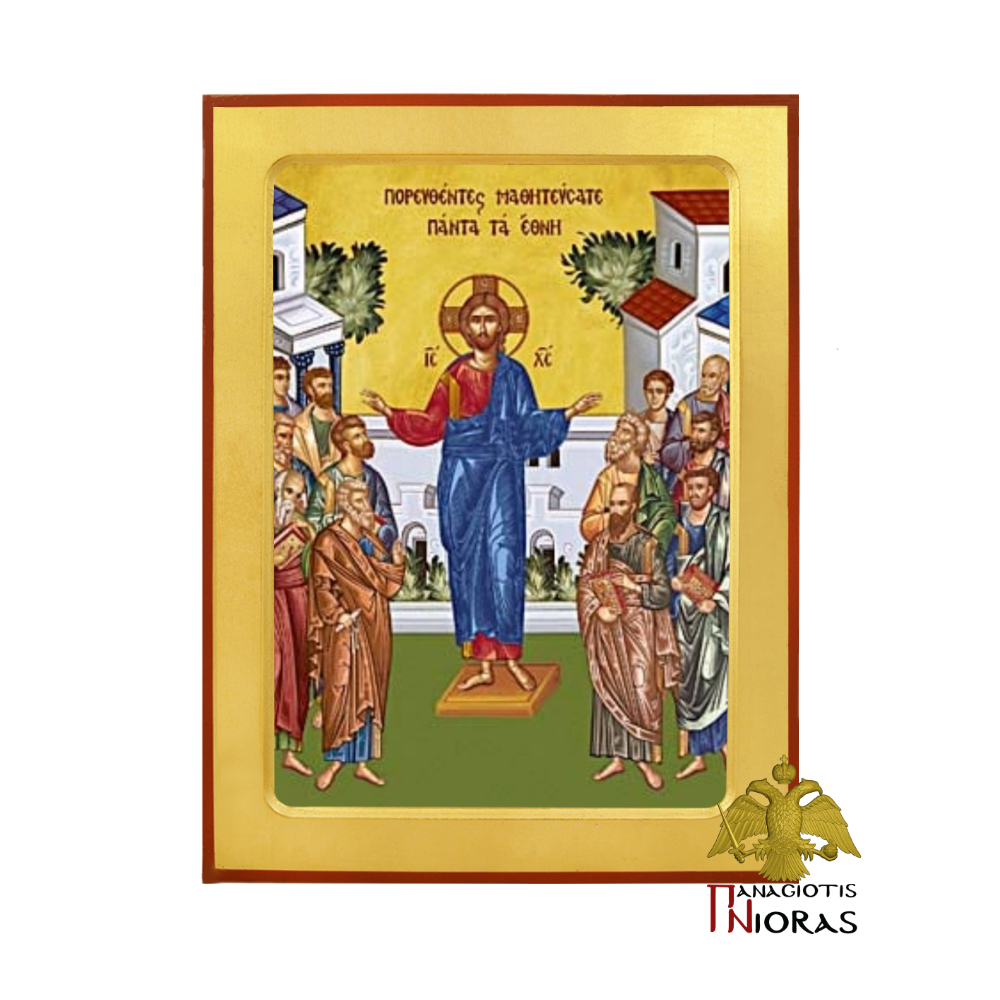 Christ Go Into the World Preaching Byzantine Wooden Icon