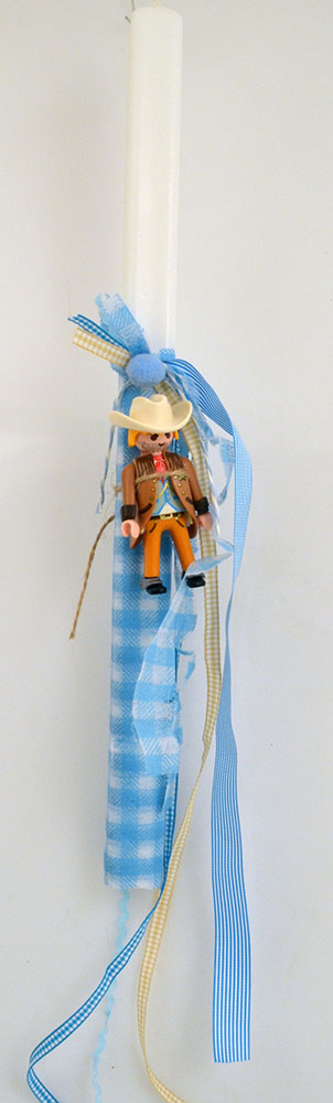 Πασχαλινή Λαμπάδα Παιδική Playmobil Cowboy 40εκ.