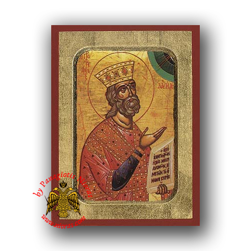 David the Prophet Byzantine Wooden Icon