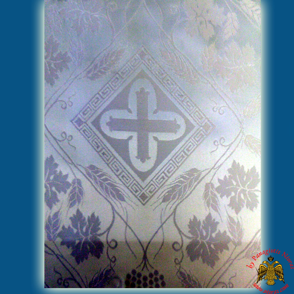 Orthodox Clerics Vestment White Fabric With White Cross Details No.104