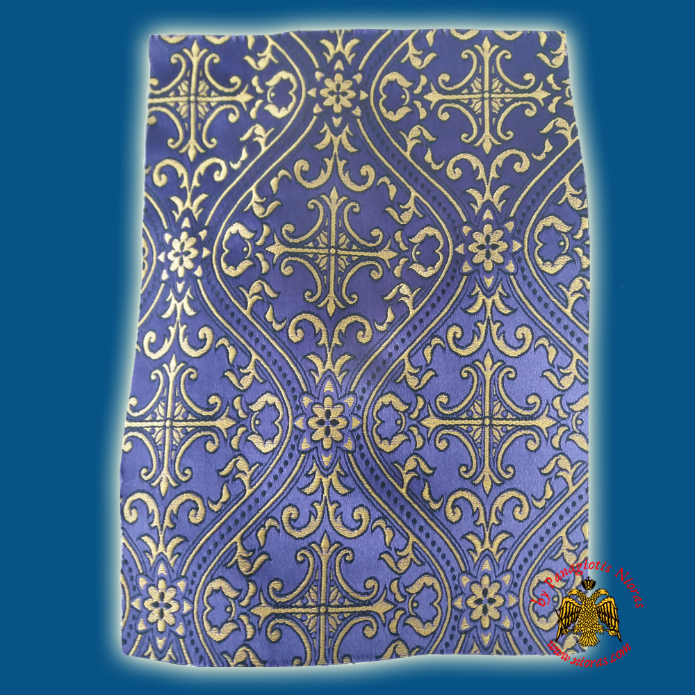 Orthodox Clerics Vestment Purple Fabric With Golden Cross and Black Details C' No.6625