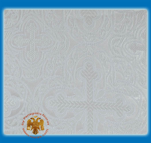 Orthodox Clerics Vestment White Fabric With White Cross Details No.6633