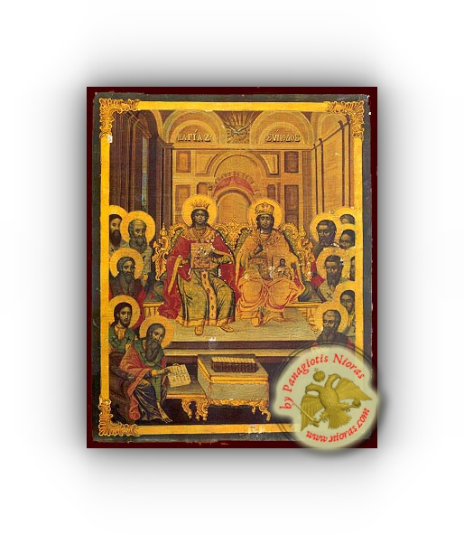 Seventh Holy Ecumenical Council, at Nice of Bithynia - Neoclassical Wooden Holy Icon