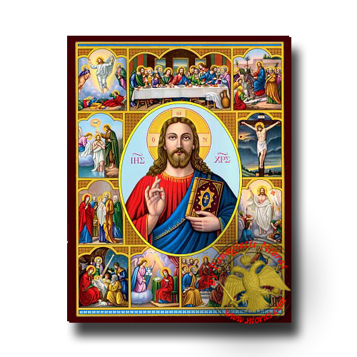 Christ Life Images -Neoclassical Wooden Icon