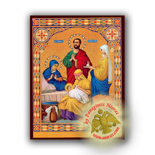 Nativity of Theotokos - Neoclassical Wooden Icon