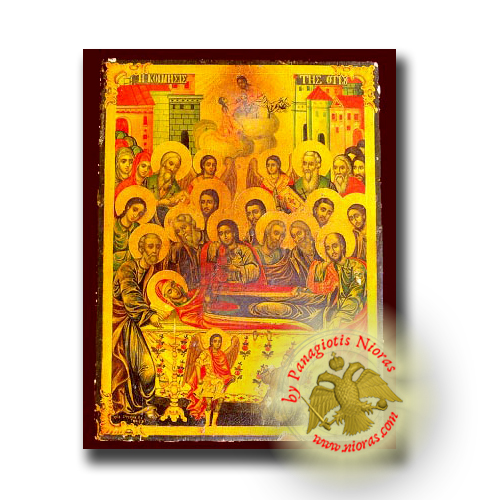 The Dormition of Theotokos - Neoclassical Wooden Icon