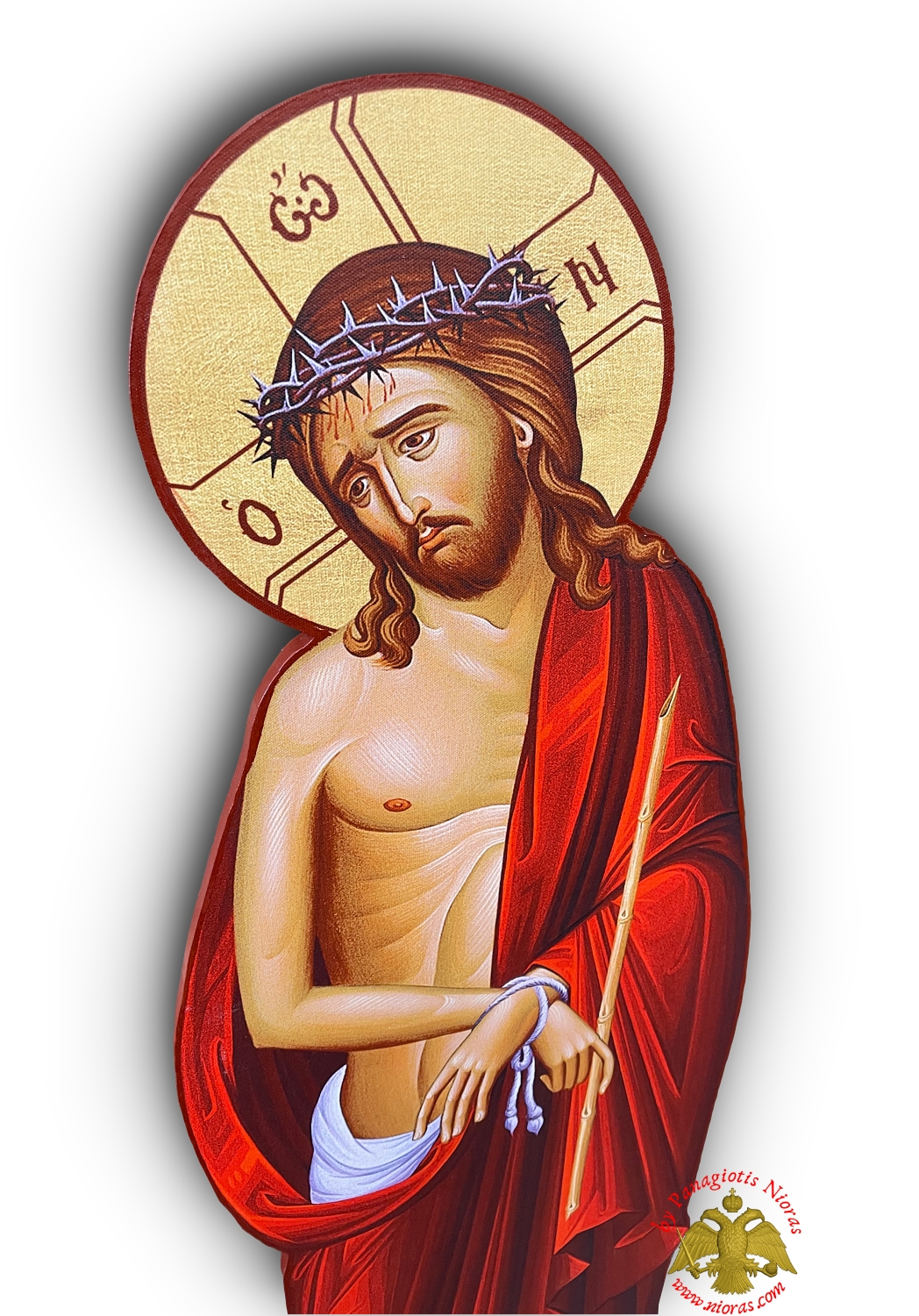 Orthodox Canvas Icon Jesus Christ Bridegroom molded on Wood H: 110cm