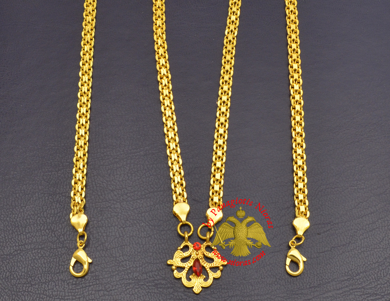 Metal Chain for Orthodox Engolpion or Pectoral Cross Gold Plated 120 cm D'
