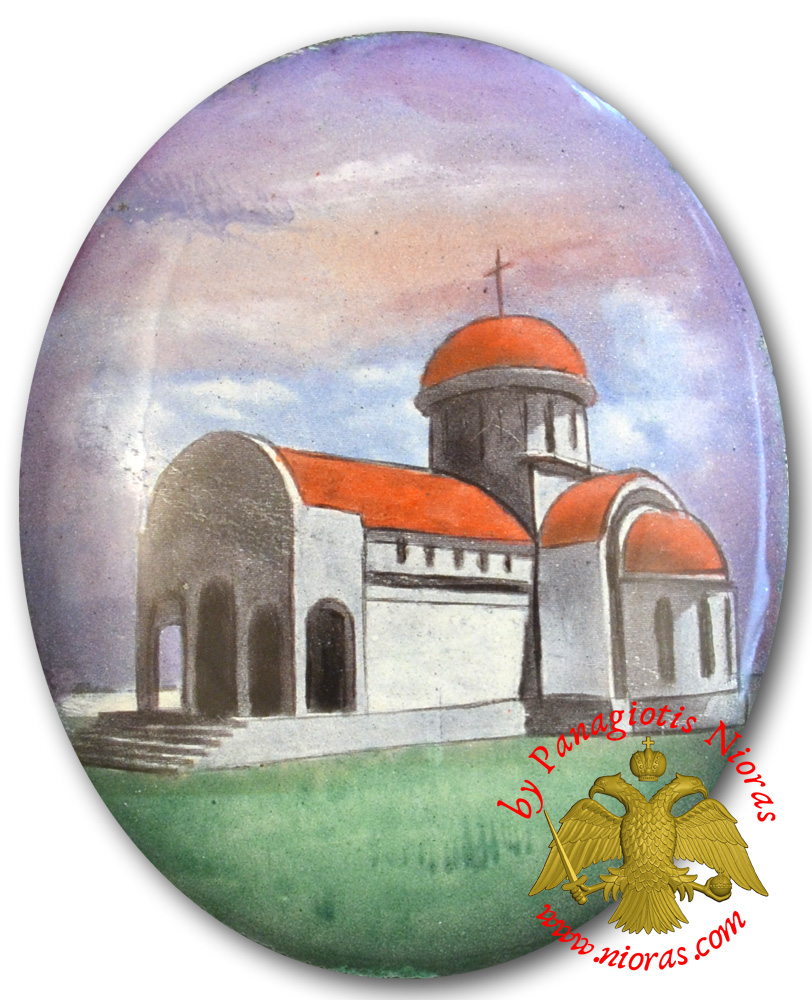 Σμάλτινη Εικόνα Ορθόδοξη Εκκλησία C 4x5cm
