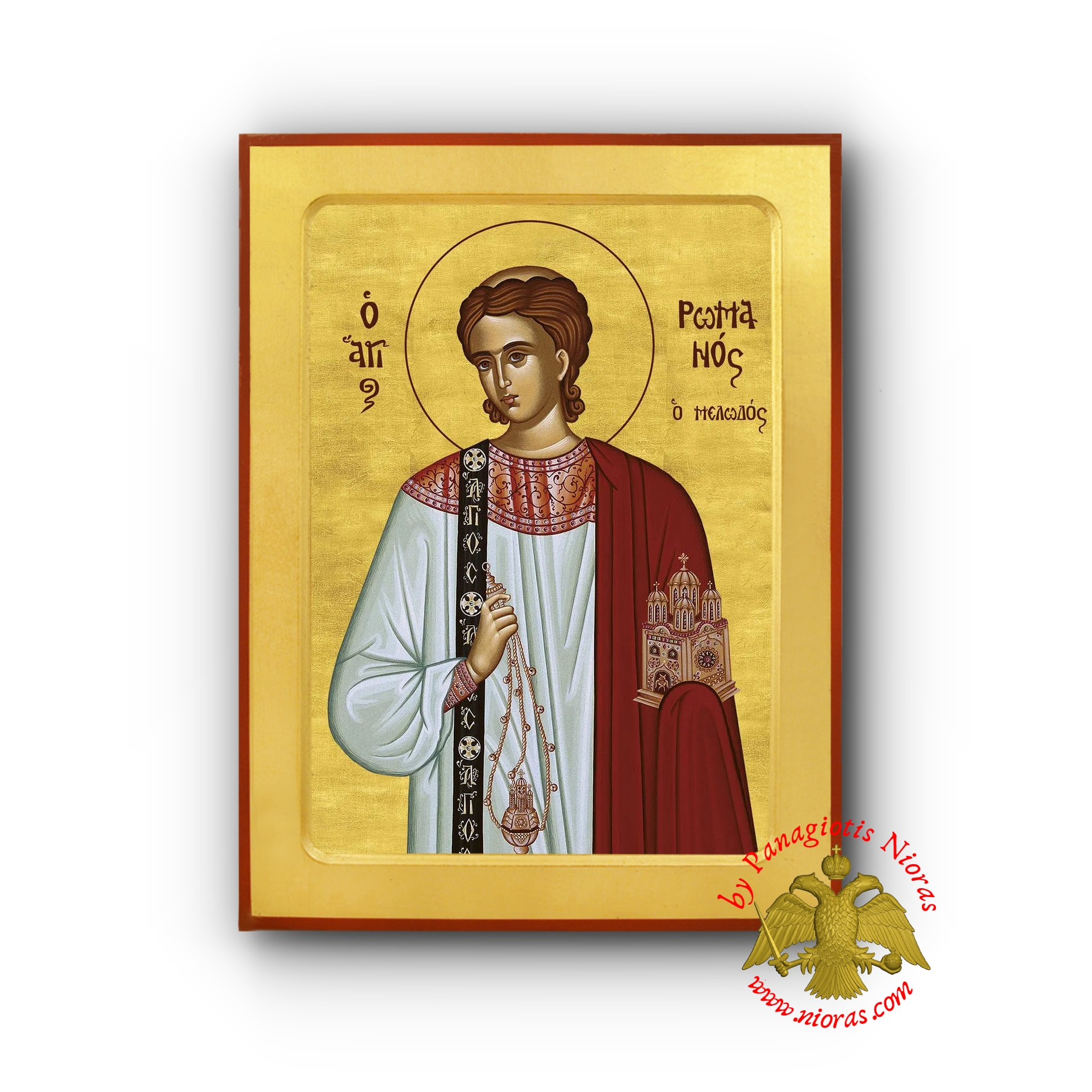 Saint Romanos The Melodos Byzantine Wooden Icon