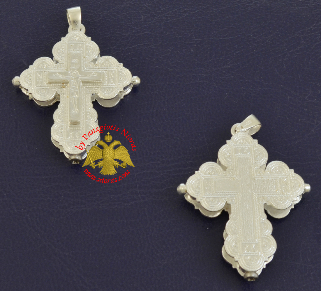 Παραδοσιακός Ορθόδοξος Ασημένιος 925 Βυζαντινός Σταυρός - 707