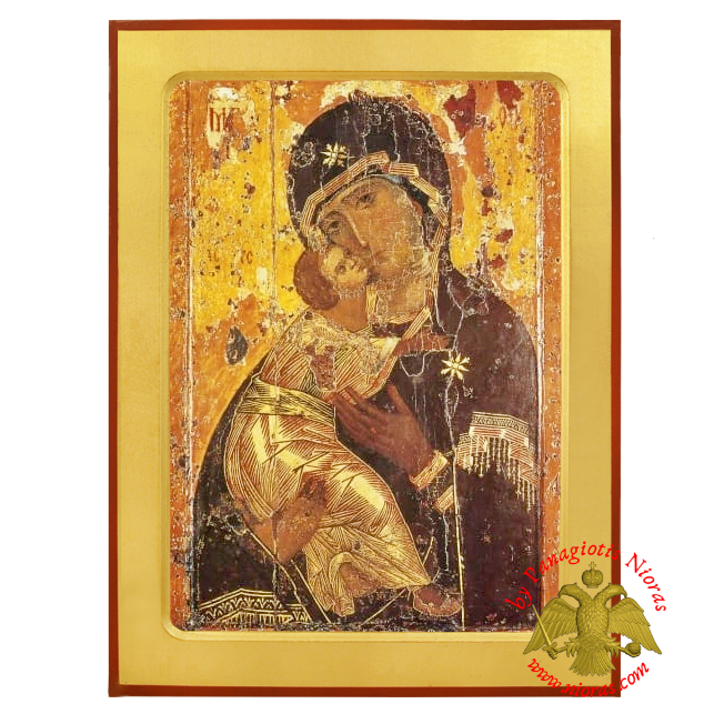 Holy Virgin Mary Vladimir Russian Wooden Icon