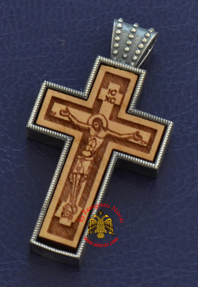 Byzantine Orthodox Cross Silver 925 Christ Design for the Neck