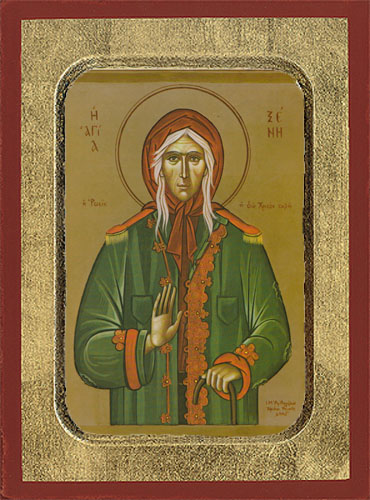 Saint Xeni Russian Byzantine Wooden Icon