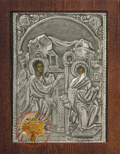 Annunciation Silver Plated Icon