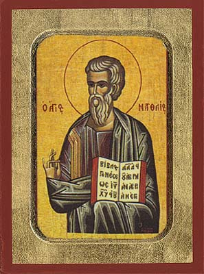 apostle matthew nioras evangelist iconographer father michael icons