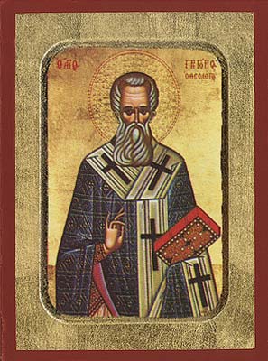 Saint Gregory the Theologian Byzantine Wooden Icon