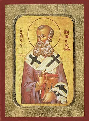 Saint Athanasios the Great Byzantine Wooden Icon