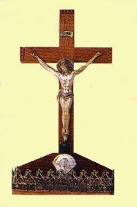 With Wooden Base Cross