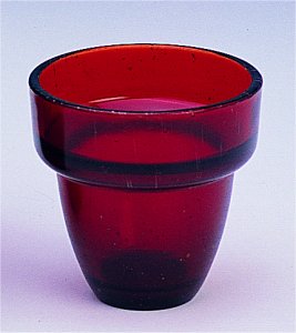 Replacement Oil Candle Glass Cup Design  M2 Natural Red