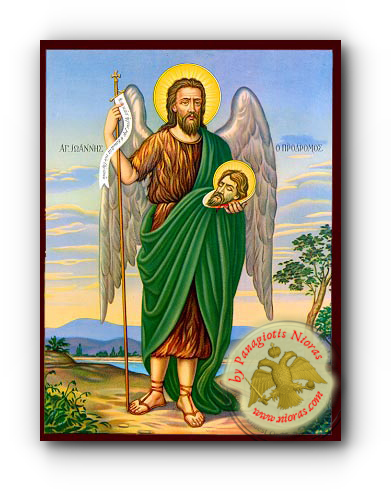 Saint John the Prophet Neoclassical Wooden Icon