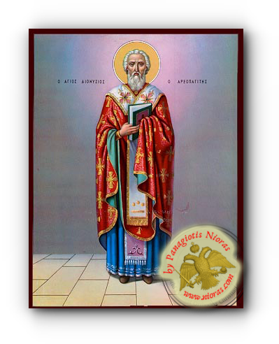 Άγιος Διονύσιος, Ιερομάρτυς, ο Αρεοπαγίτης, Νεοκλασσική Ξύλινη Εικόνα