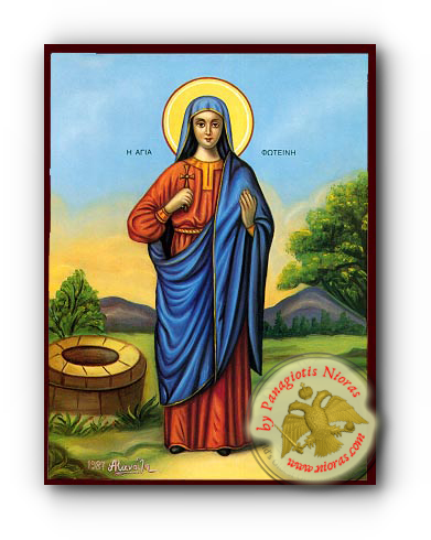 Saint Fotini NeoClassical Wooden Icon