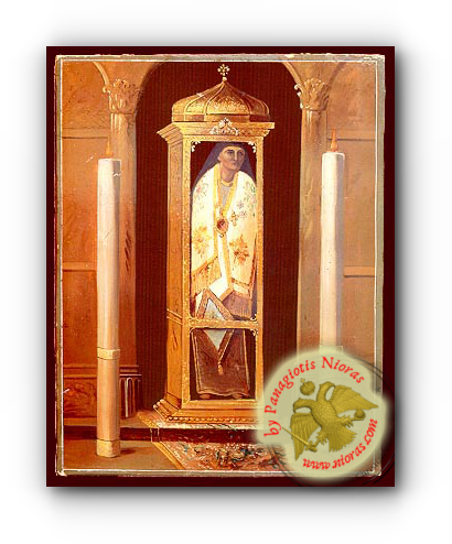 Saint Dionysius of Zante, Greece, Bishop of Aegina Neoclassical Wooden Icon