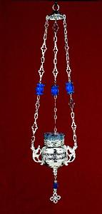 Greka Design with Beads Hanging Oil Candle