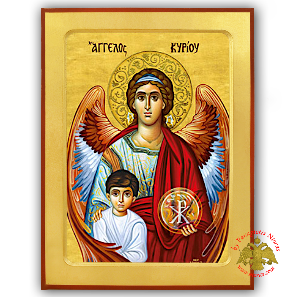 Guardian Angel Byzantine Wooden Icon