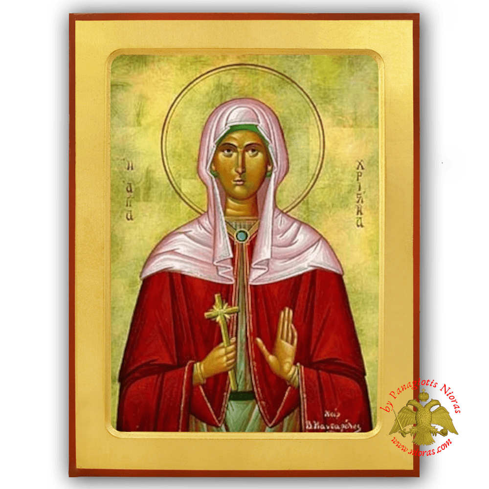 Saint Christine from Syria Byzantine Wooden Icon