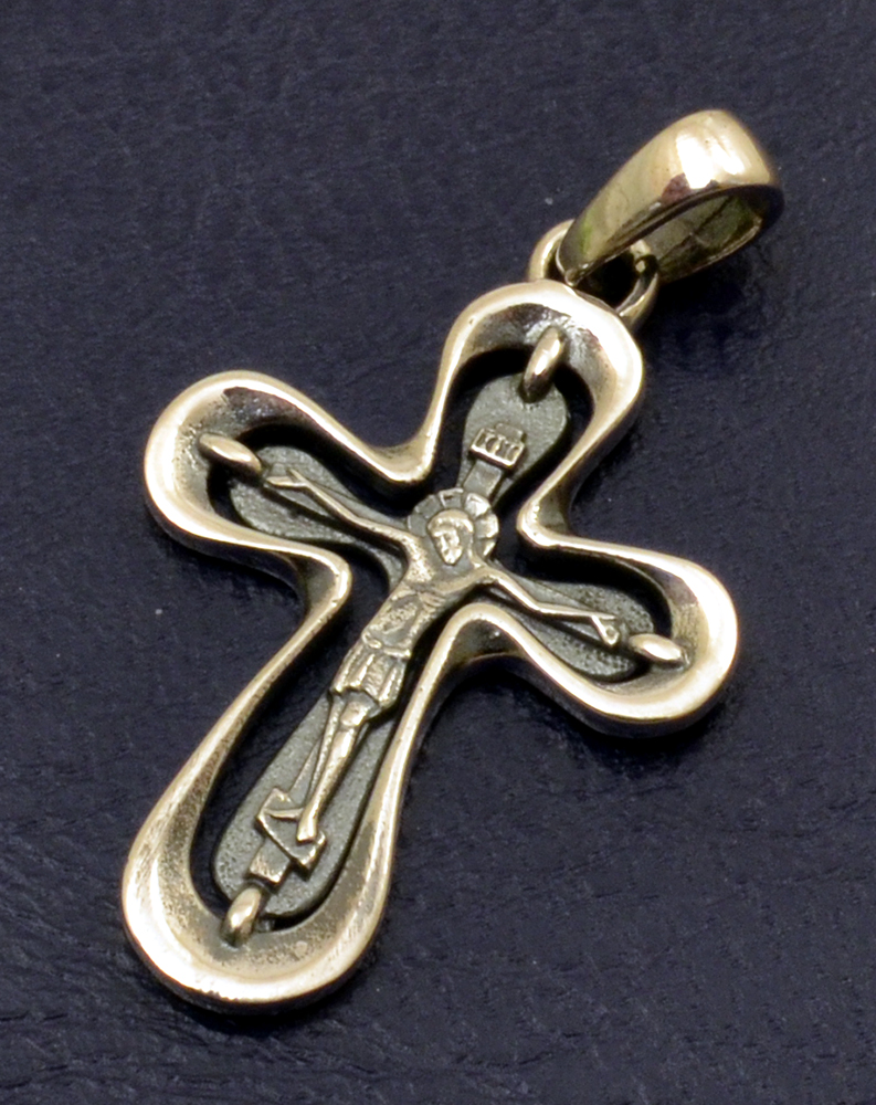 Traditional Byzantine Orthodox Silver 925 Miniature Cross - No.8
