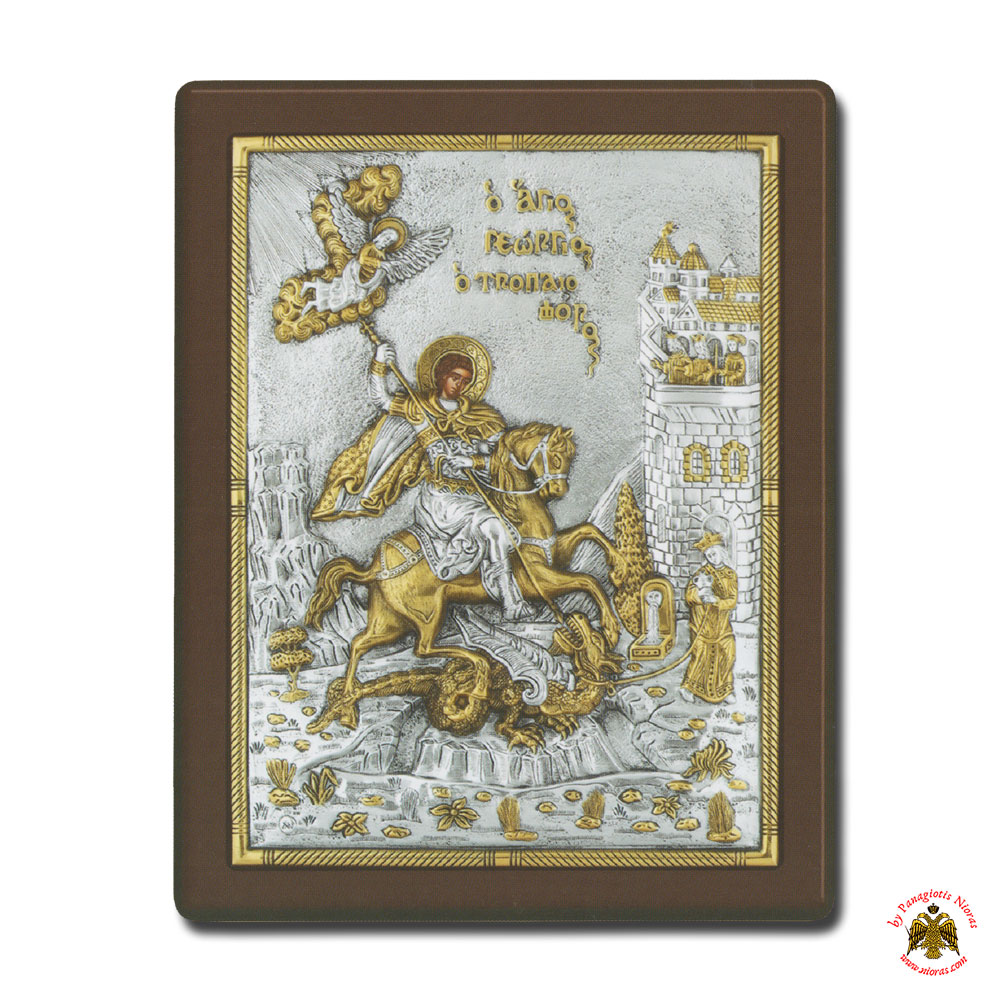 Saint George Silver Holy Icon